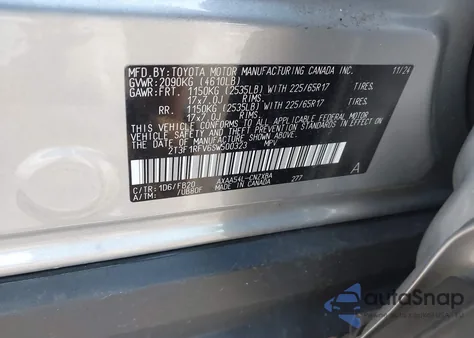 2025 Toyota Rav4 Le from USA, damaged, VIN 2T3F1RFV6SW500323